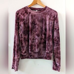 Lululemon purple tie dye cropped sweater